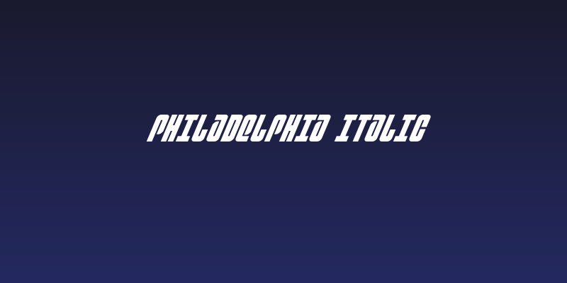 Philadelphia Italic Social Header