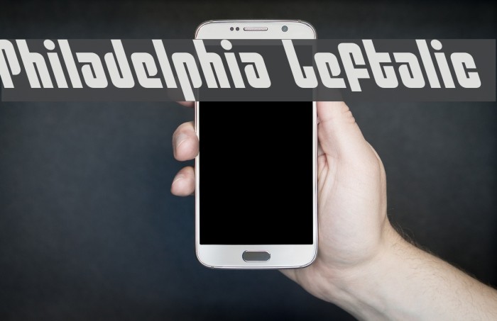 Philadelphia Leftalic Font examples