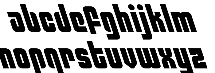 Philadelphia Leftalic Font LOWERCASE
