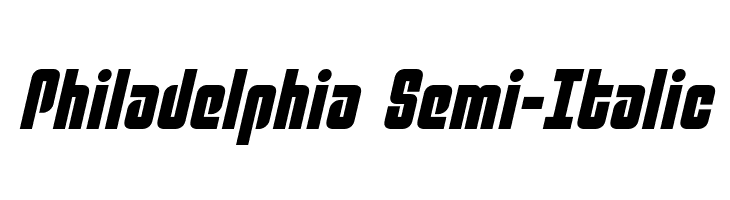 Philadelphia Semi-Italic Font