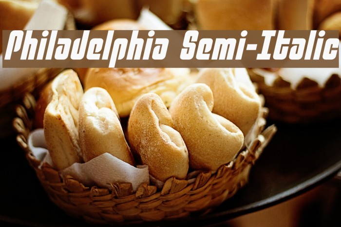 Philadelphia Semi-Italic Font examples