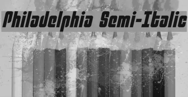 Philadelphia Semi-Italic Polices examples