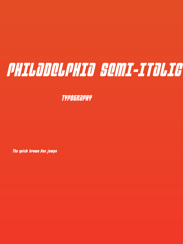 Philadelphia Semi-Italic Poster
