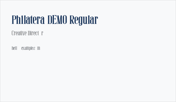 Philatera DEMO Regular Business Card