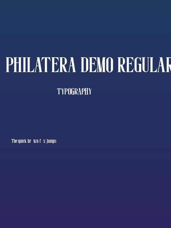 Philatera DEMO Regular Poster