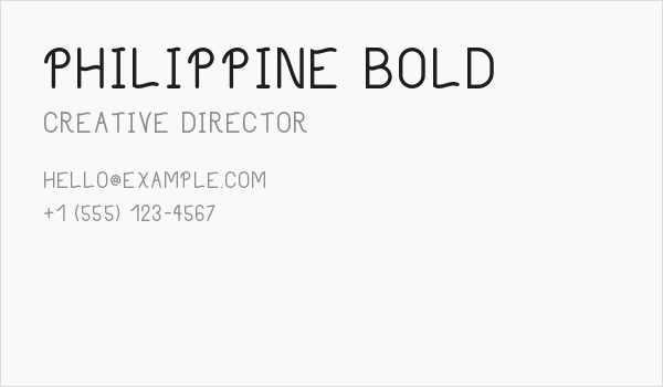 Philippine Bold Business Card