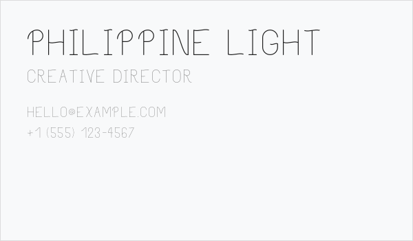 Philippine Light Business Card