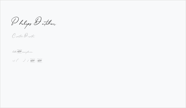 Philips Dutcher Business Card