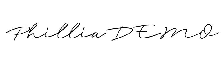 PhilliaDEMO  Frei Schriftart Herunterladen