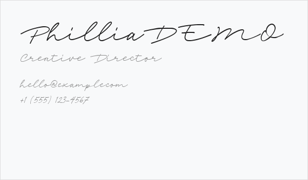 PhilliaDEMO Business Card