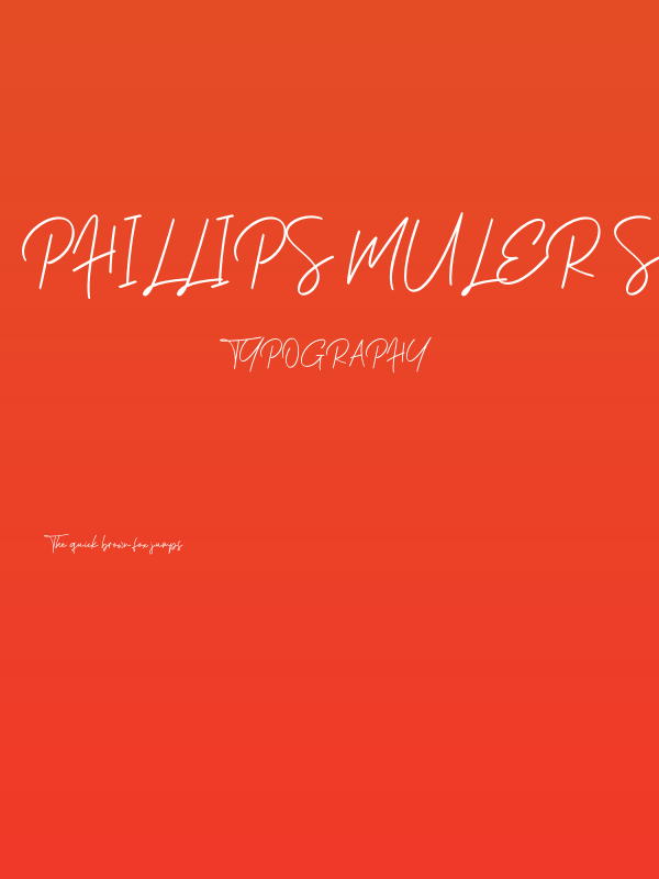 Phillips Muler Signature Poster