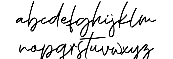 Phillips Muler Signature Font LOWERCASE