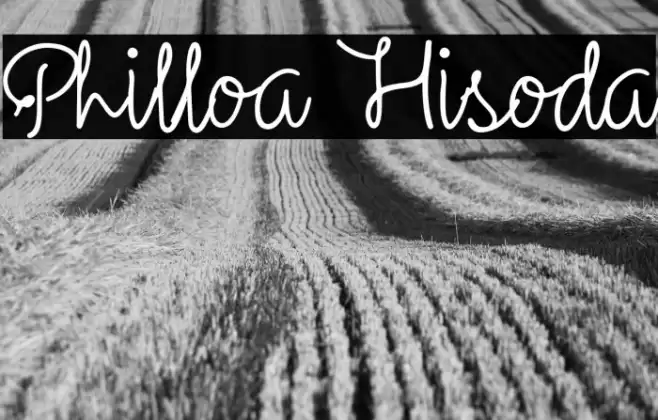 Philloa Hisoda Font examples
