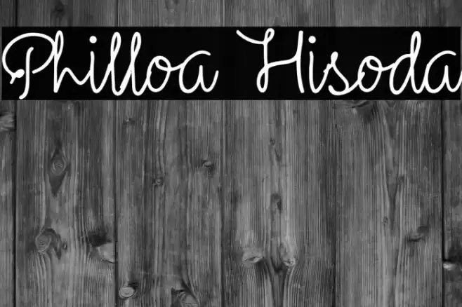 Philloa Hisoda Font examples