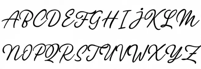 PhilomenaScript Font UPPERCASE