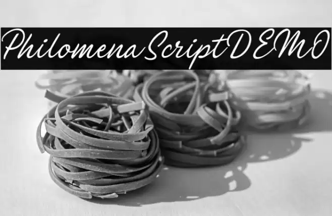 PhilomenaScriptDEMO Font examples