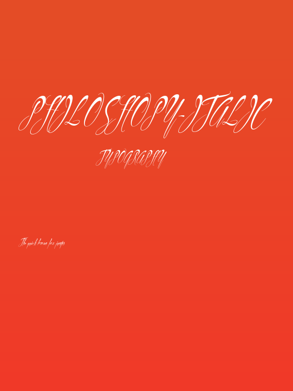 Philoshopy-Italic Poster