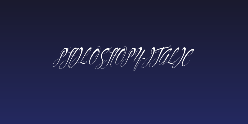 Philoshopy-Italic Social Header
