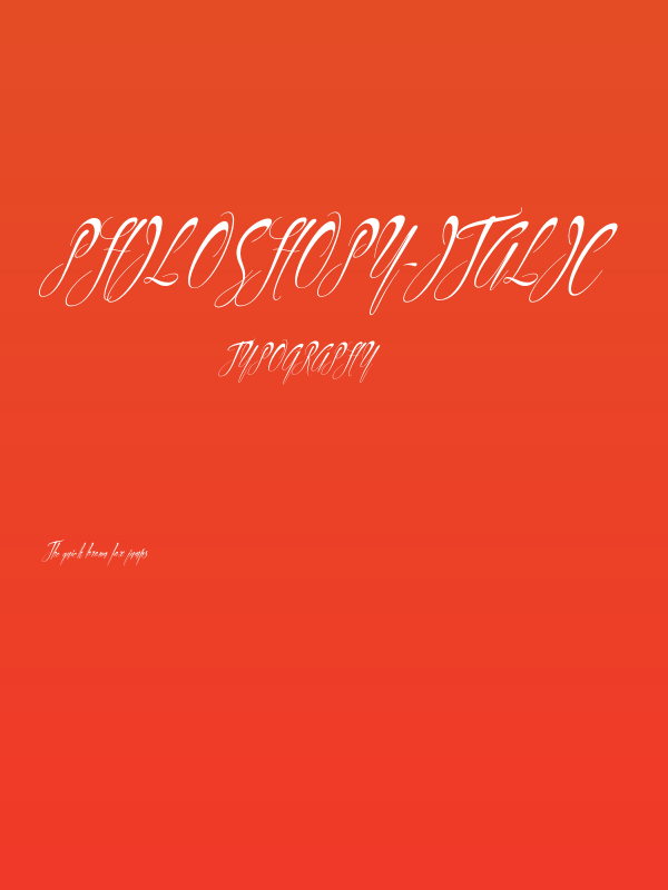 Philoshopy-Italic Poster