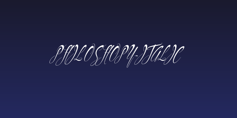 Philoshopy-Italic Social Header