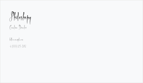 Philoshopy Business Card