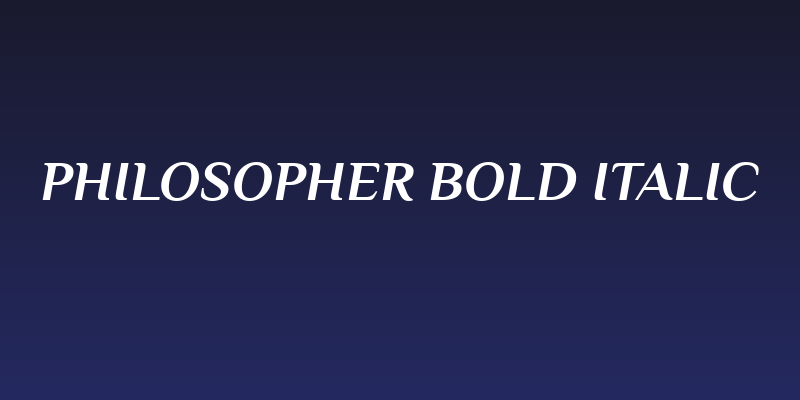 Philosopher Bold Italic Social Header