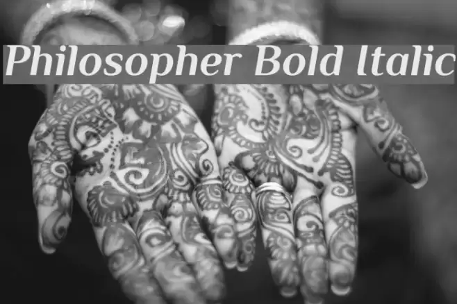 Philosopher Bold Italic Font examples