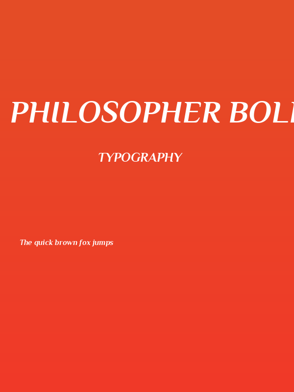 Philosopher Bold Italic Poster