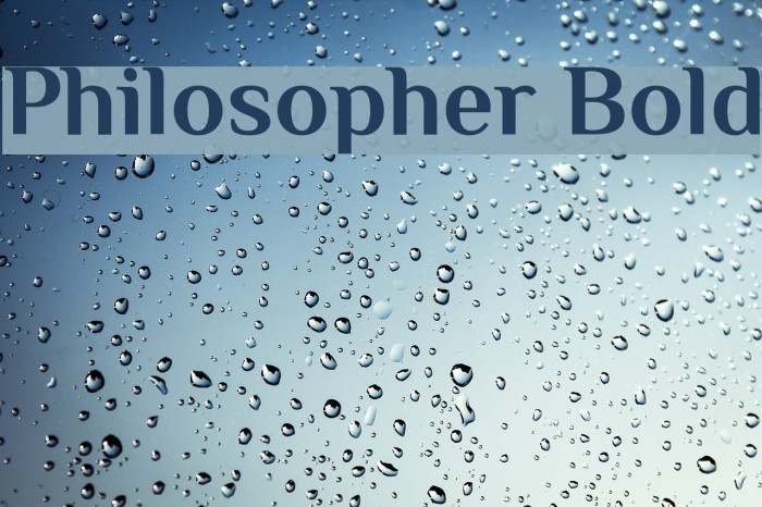 Philosopher Bold Font examples