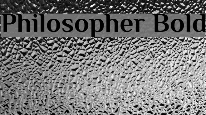 Philosopher Bold フォント examples