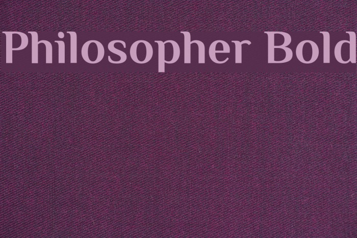 Philosopher Bold Font examples