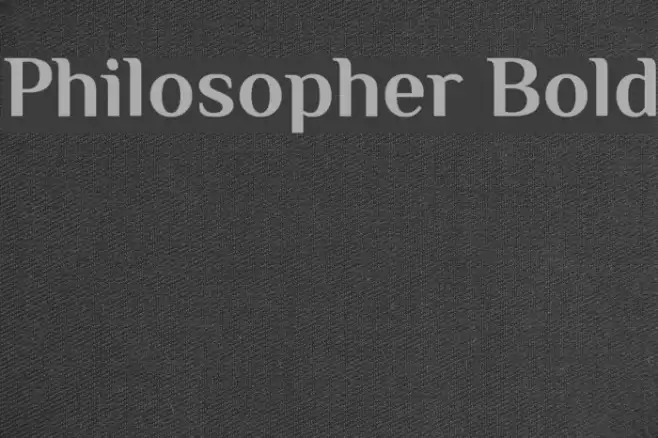 Philosopher Bold フォント examples