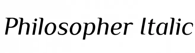 Philosopher Italic  Fuentes Gratis Descargar