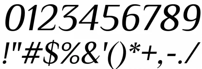 Philosopher Italic Font OTHER CHARS