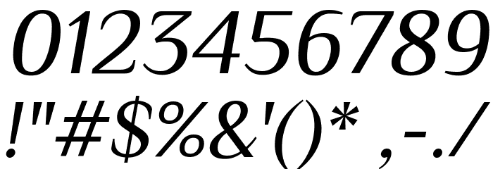 Philosopher Italic Font OTHER CHARS