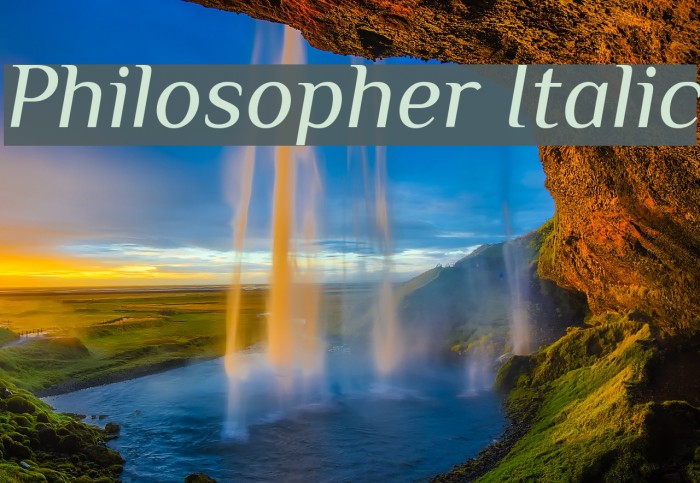 Philosopher Italic Font examples