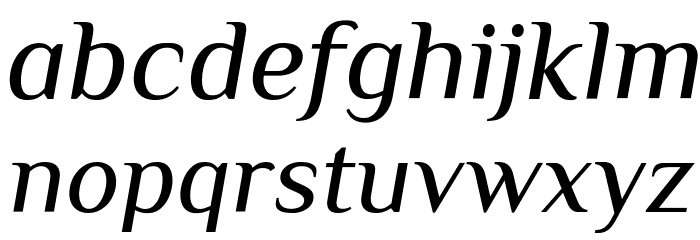 Philosopher Italic Font LOWERCASE