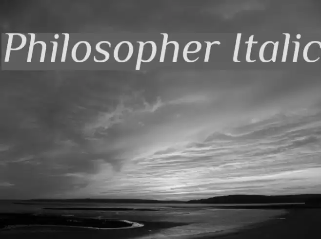 Philosopher Italic Font examples