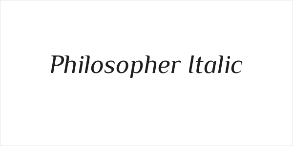 Philosopher Italic Logo