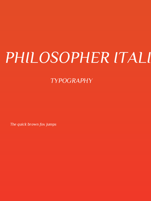 Philosopher Italic Poster