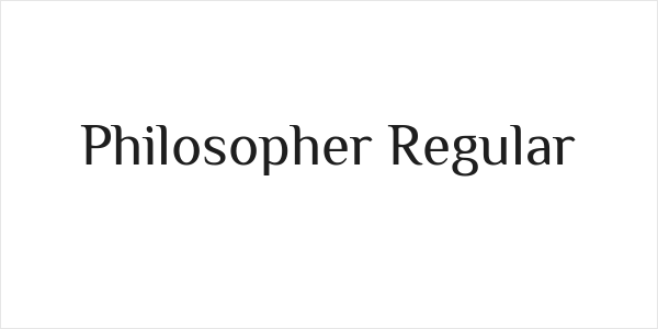 Philosopher Regular Logo