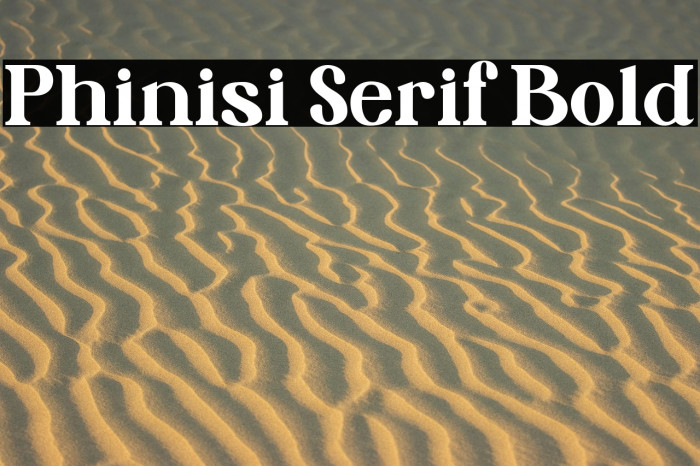 Phinisi Serif Bold Example 1