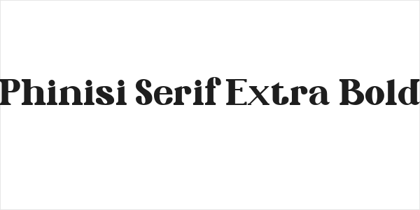 Phinisi Serif Extra Bold Logo