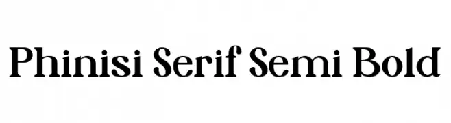 Phinisi Serif Semi Bold  baixar fontes gratis