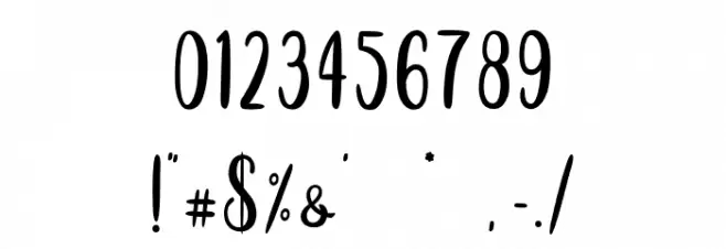 PhiscillaPersonalUse Font OTHER CHARS