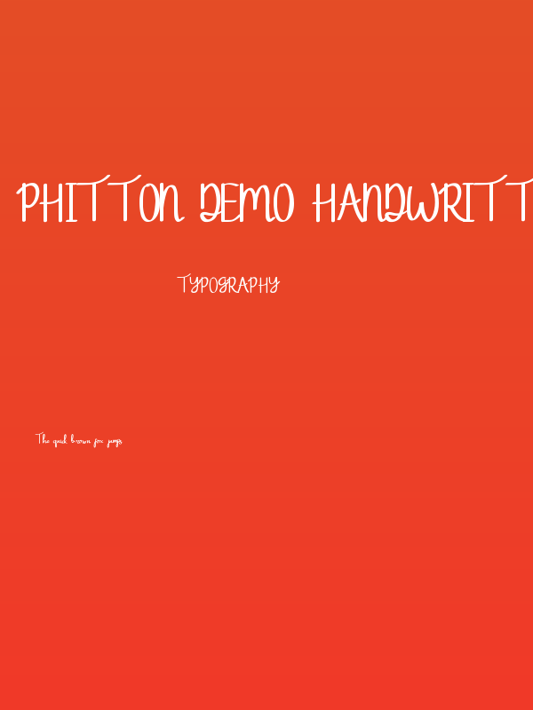 Phitton Demo Handwritten Poster