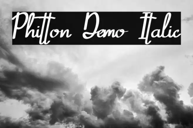 Phitton Demo Italic Font examples