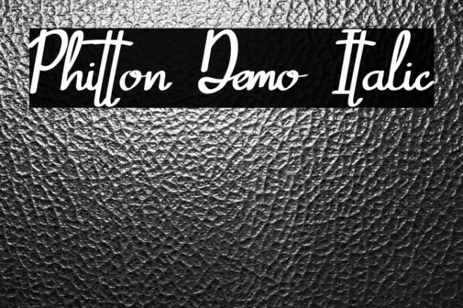 Phitton Demo Italic Font examples