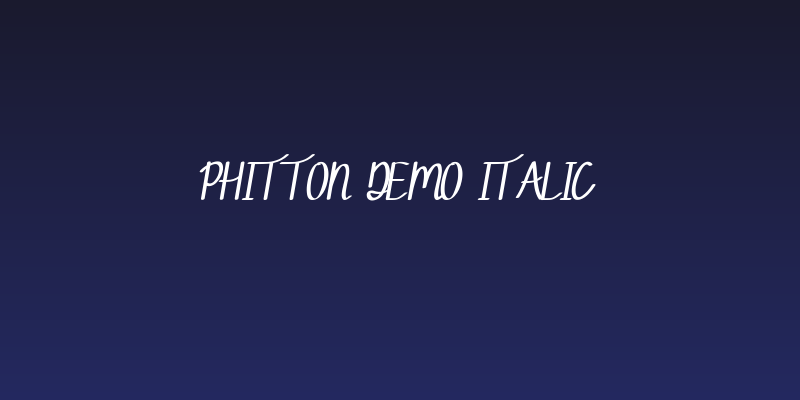 Phitton Demo Italic Social Header