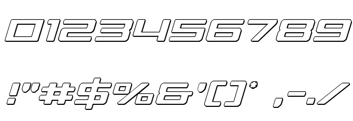 Phoenicia 3D Italic Font OTHER CHARS
